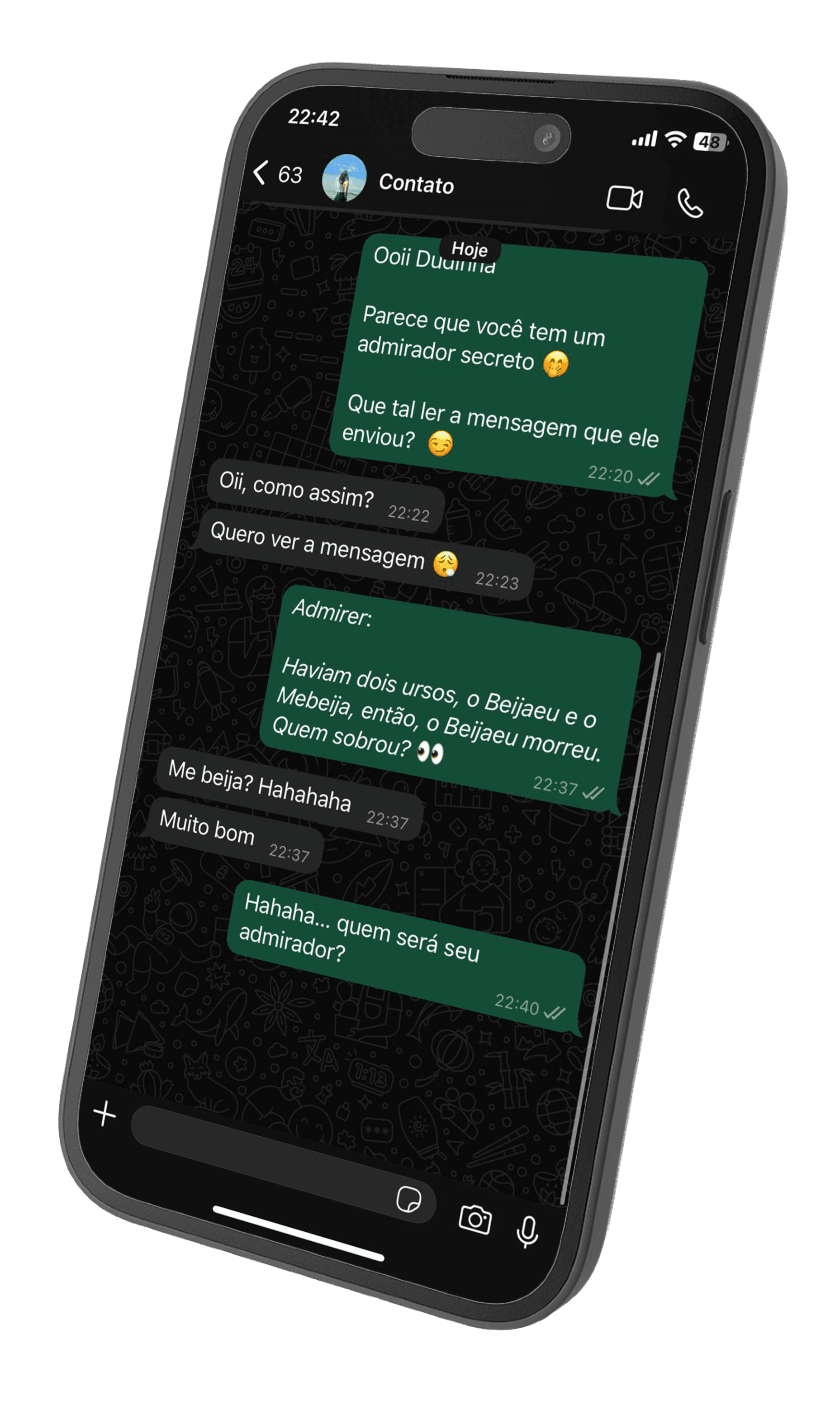 Mockup iPhone com WhatsApp